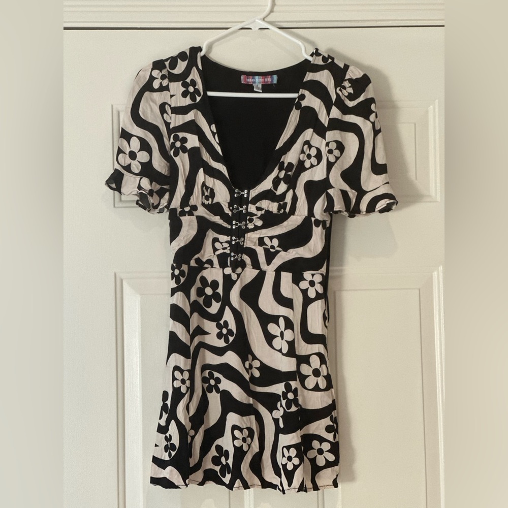 Urban Outfitters Puff Sleeve Corset Mini Dress